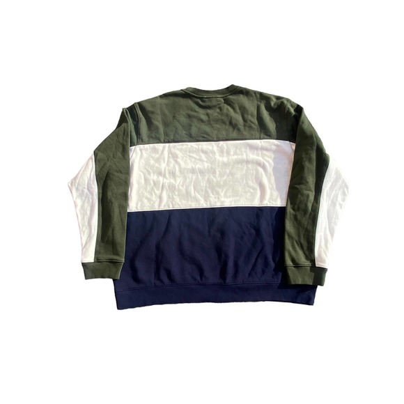 LACOSTE Sweater Men's Crew-Neck Green Multi Colorblock Pullover Size 4XL - Picture 2 of 5